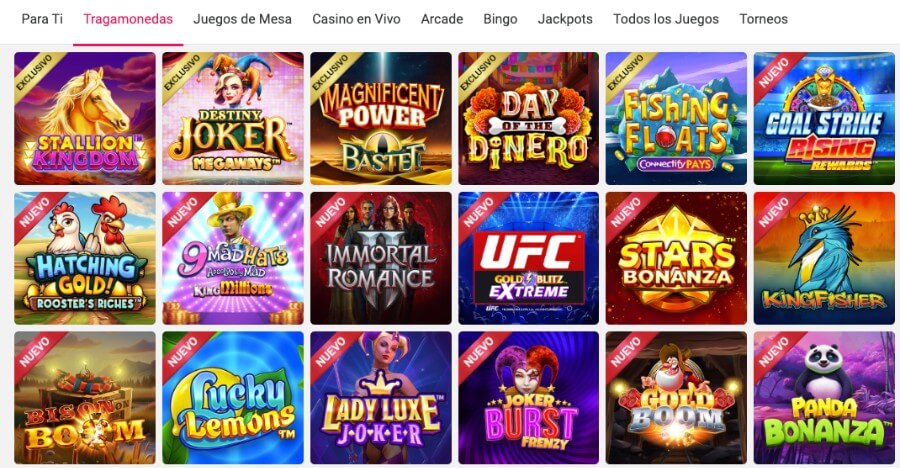 Tragamonedas en Spin Casino